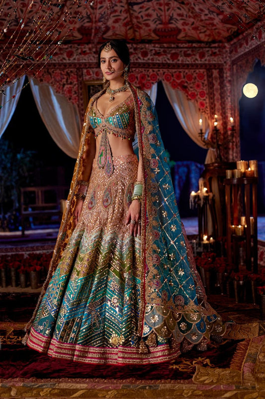 Multi Hued Lehenga set