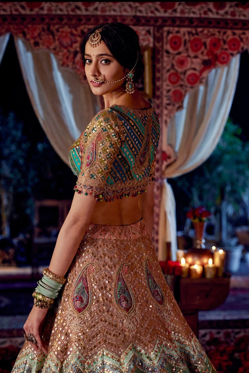 Multi Hued Lehenga set