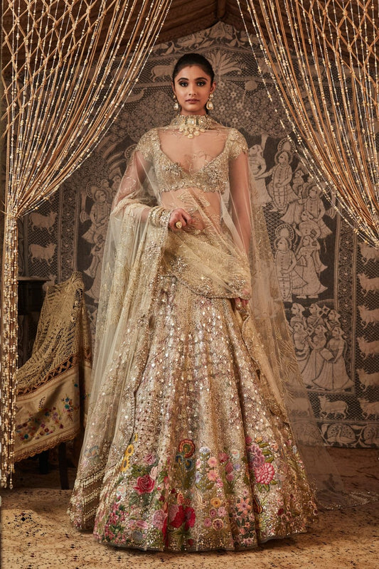 Pale Gold Lehenga set