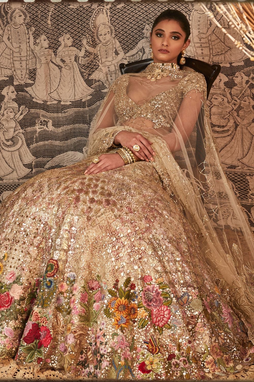 Pale Gold Lehenga set