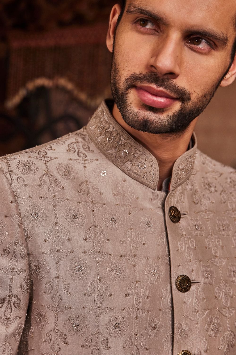 Pale Grey Sherwani