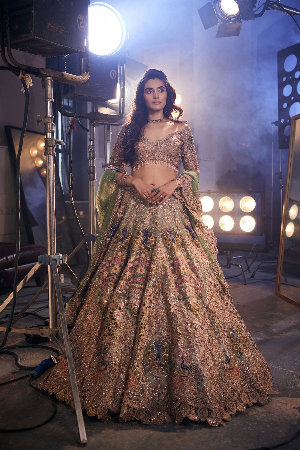 Mint green Lehenga Set