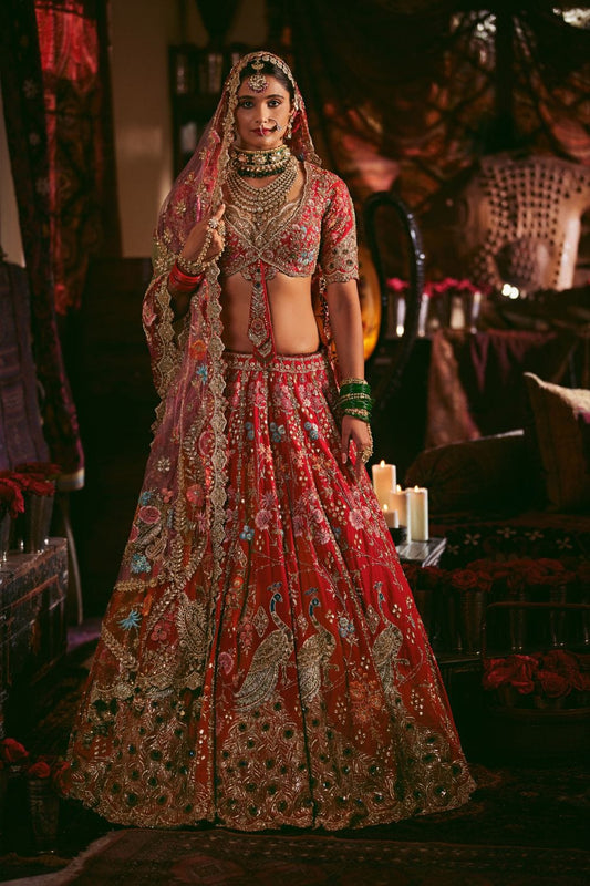 Deep Red Lehenga Set