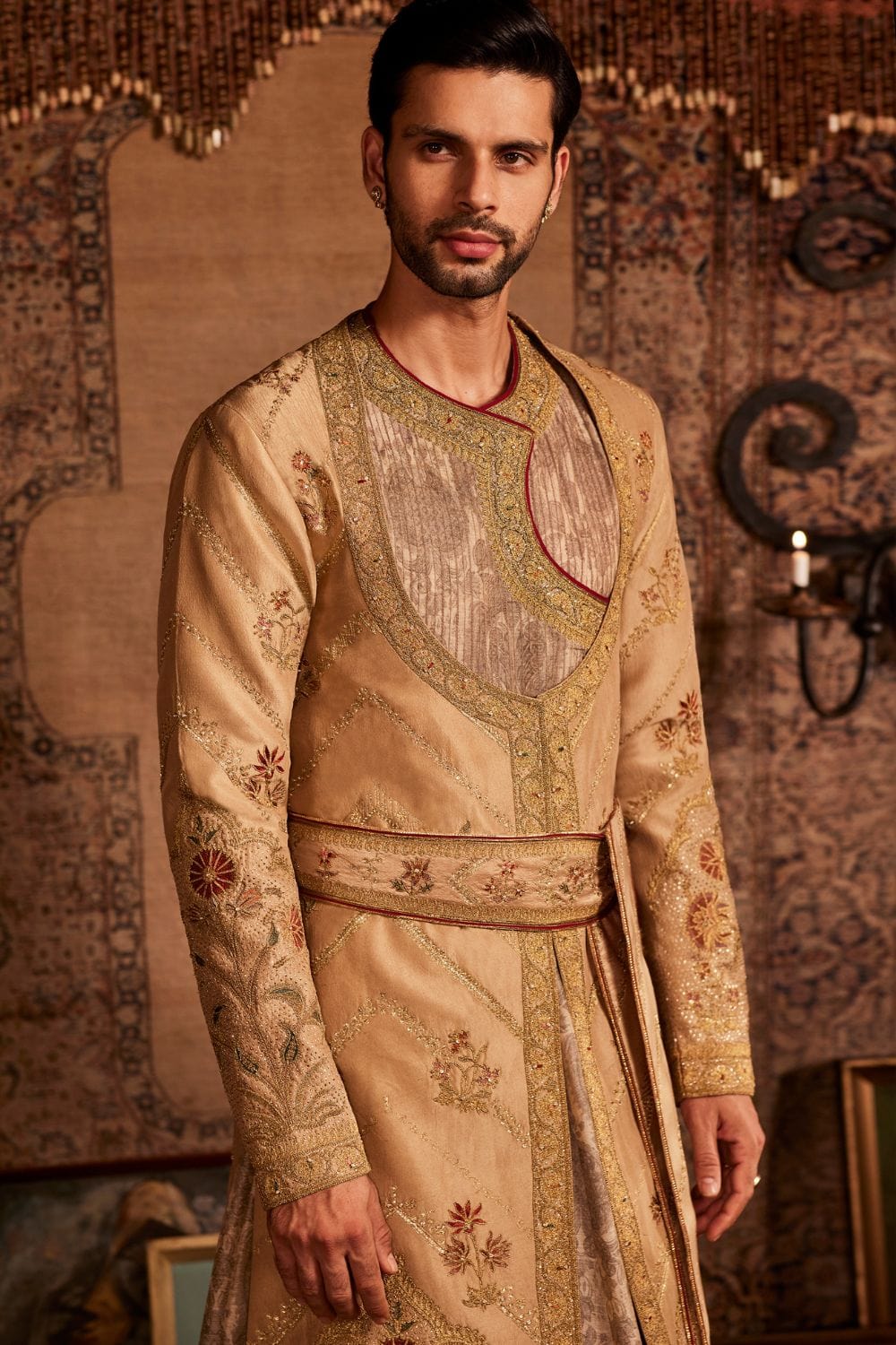 Pale Gold Choga Set