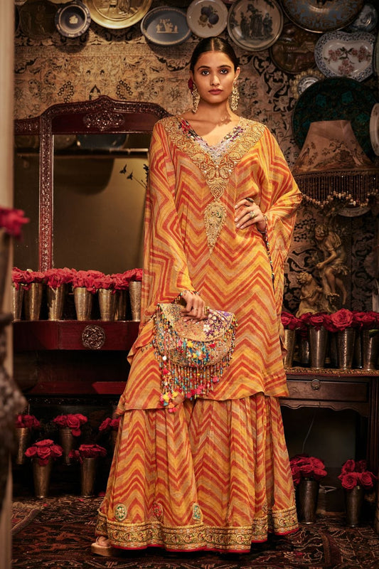Mustard Kaftan Set