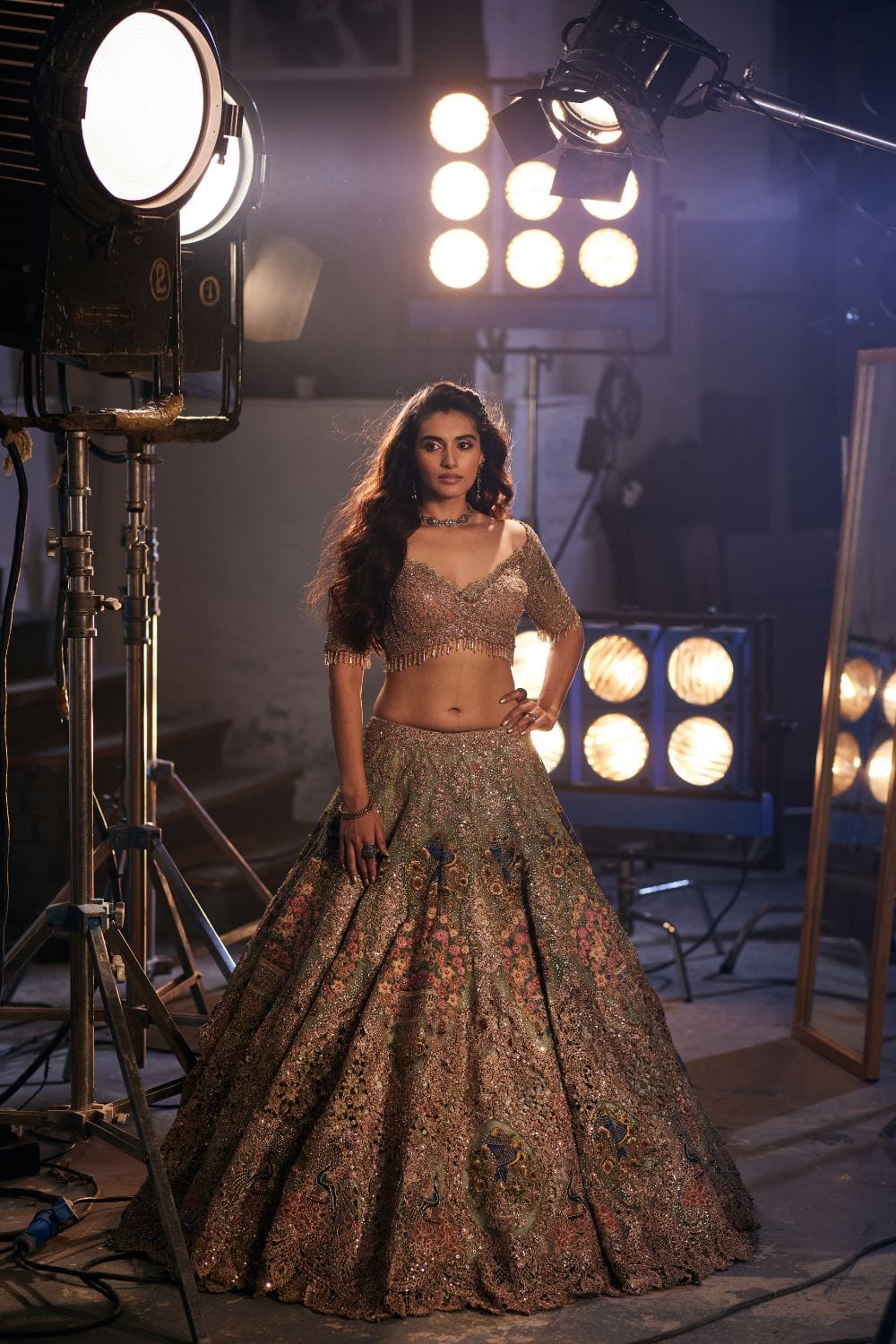 Mint green Lehenga Set