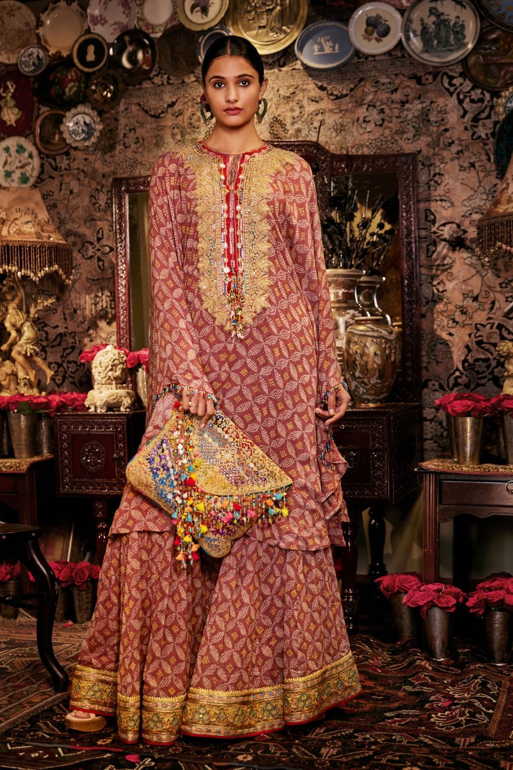 Mauve Kaftan Set