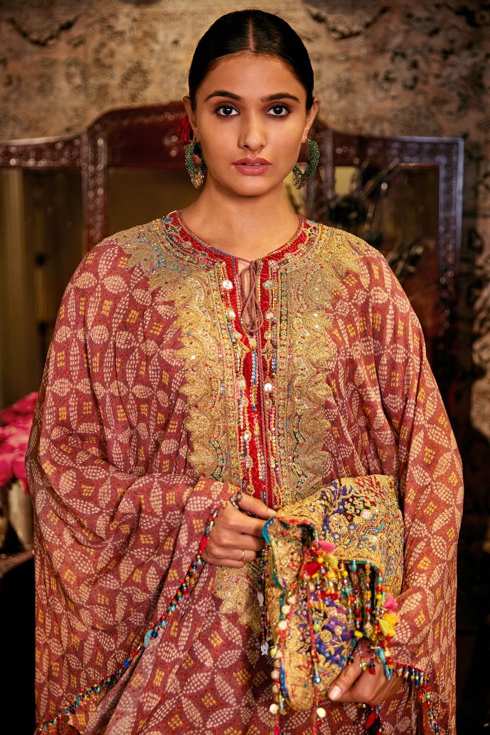Mauve Kaftan Set