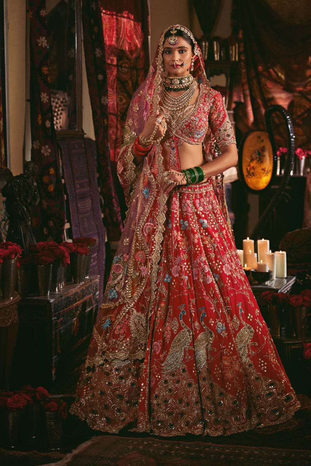 Deep Red Lehenga Set