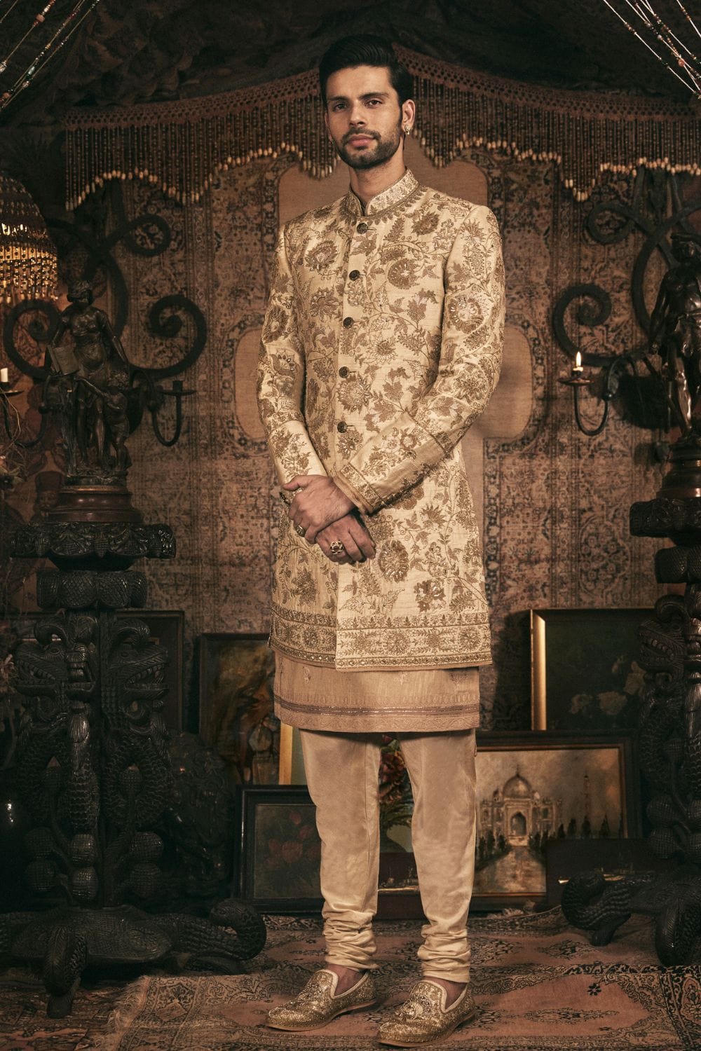 Ivory -Gold Sherwani