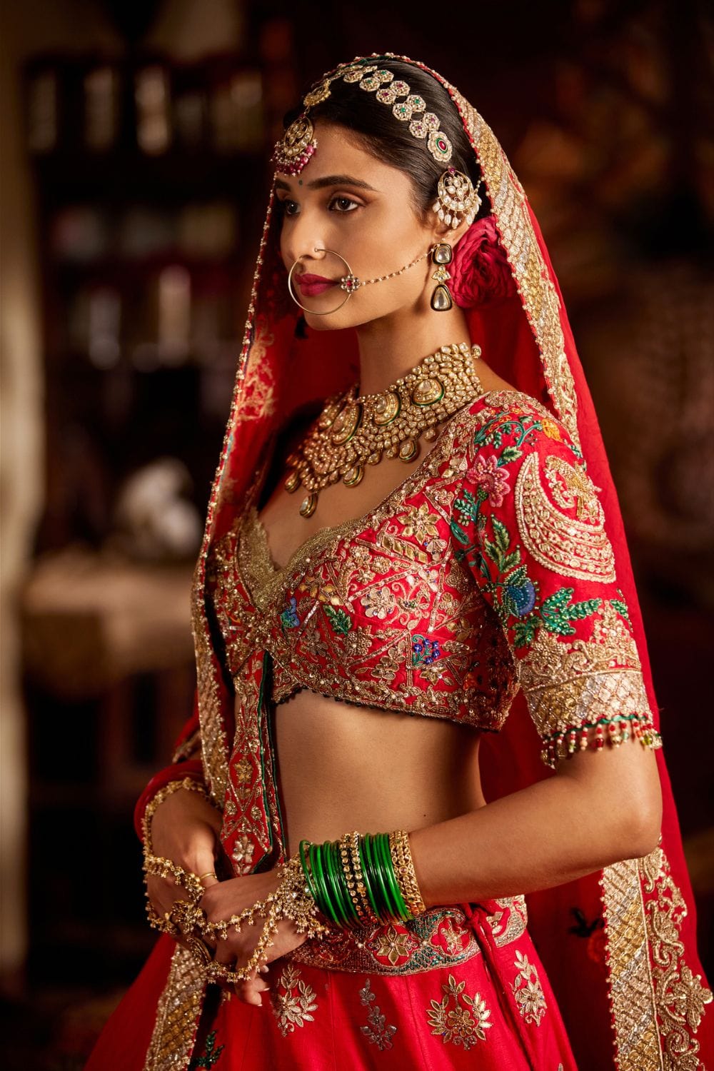 Scarlet Red Lehenga Set