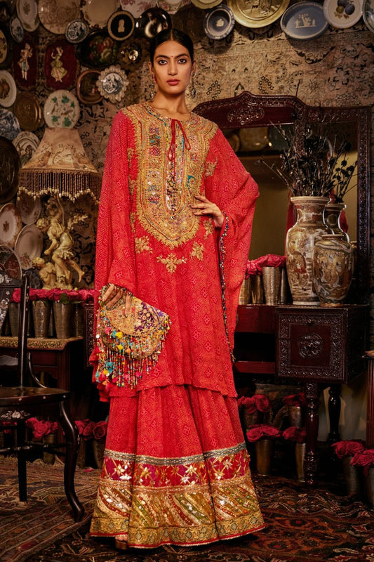 Red Kaftan set