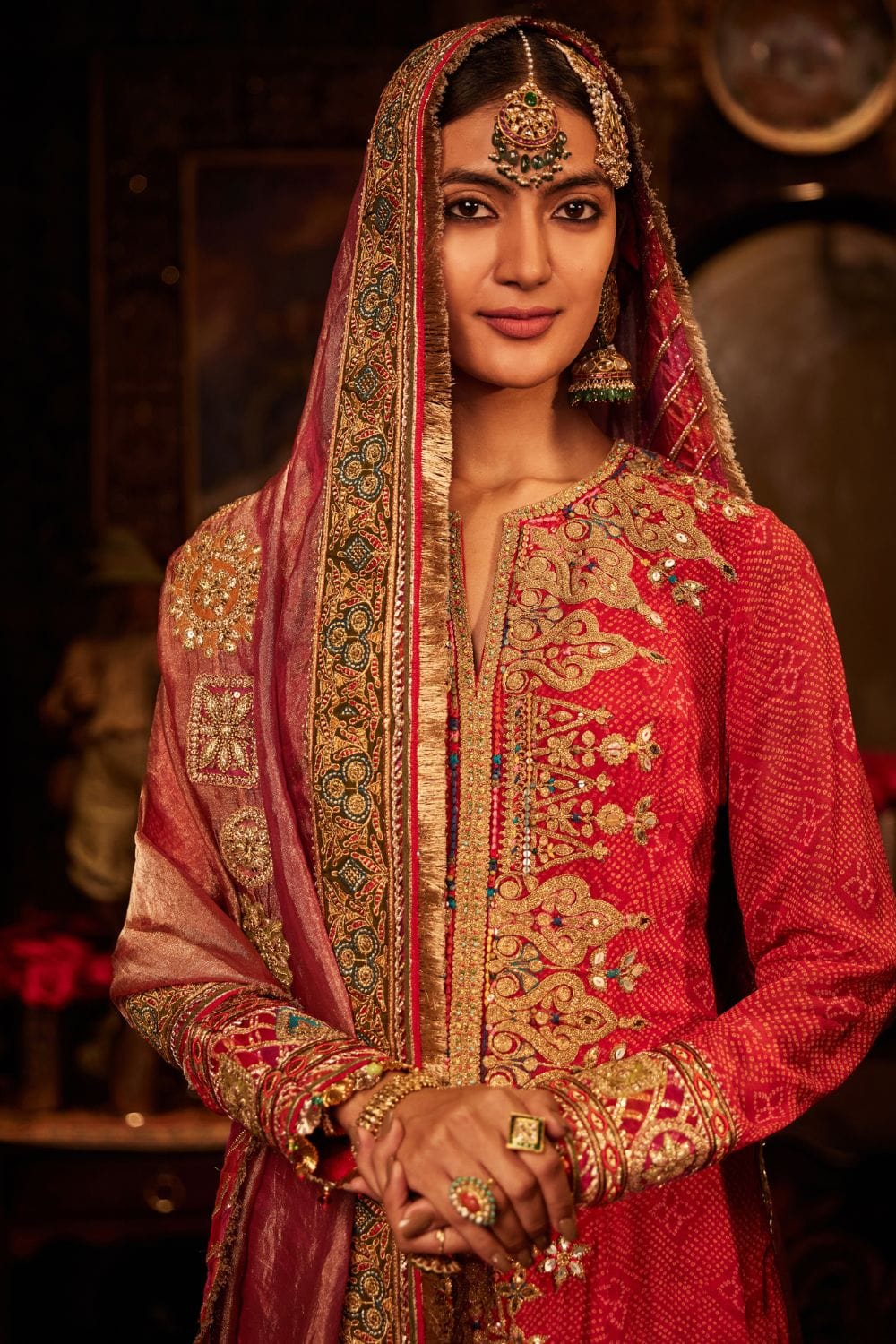 Red Kurta Set