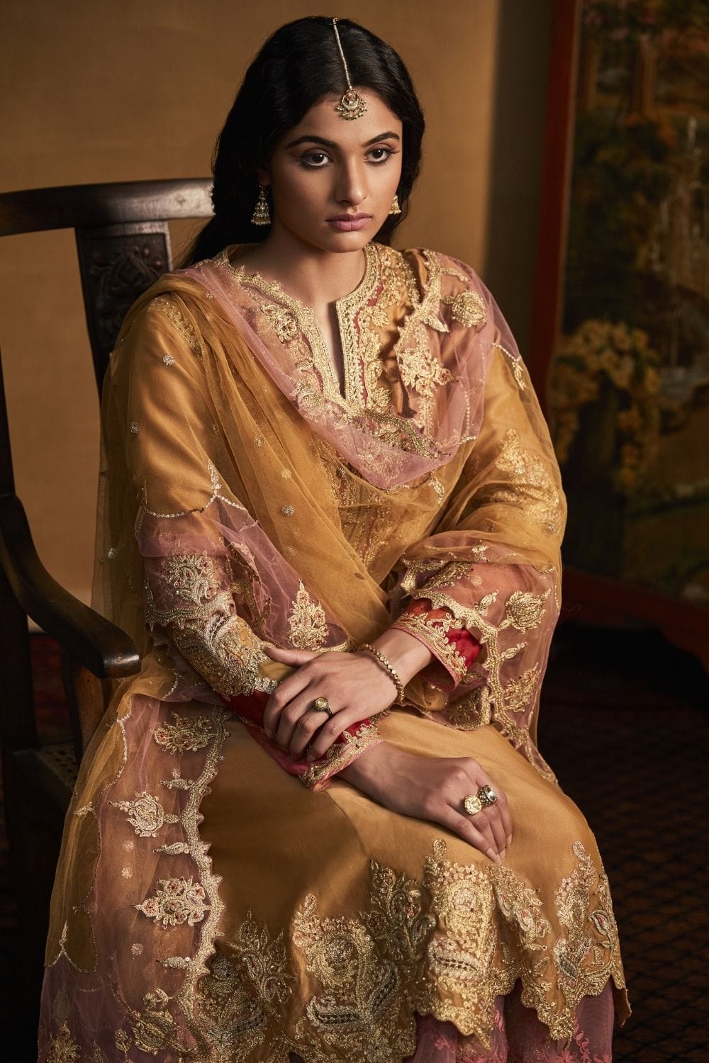 Mustard Kalidar Salwar Set