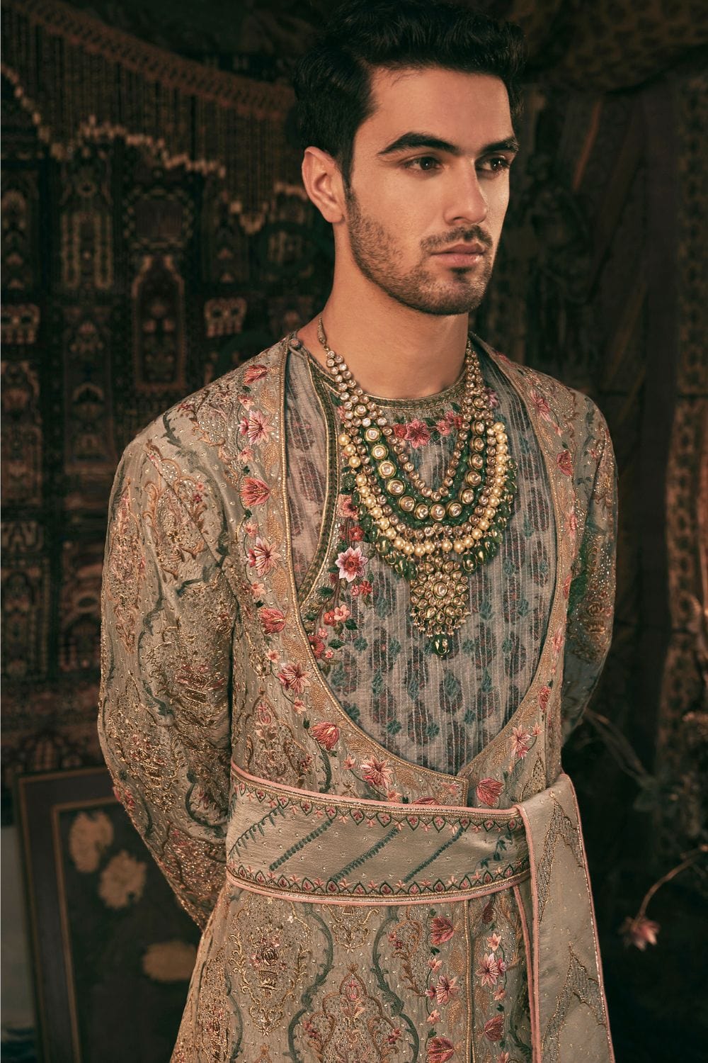 Teal Blue Choga Set