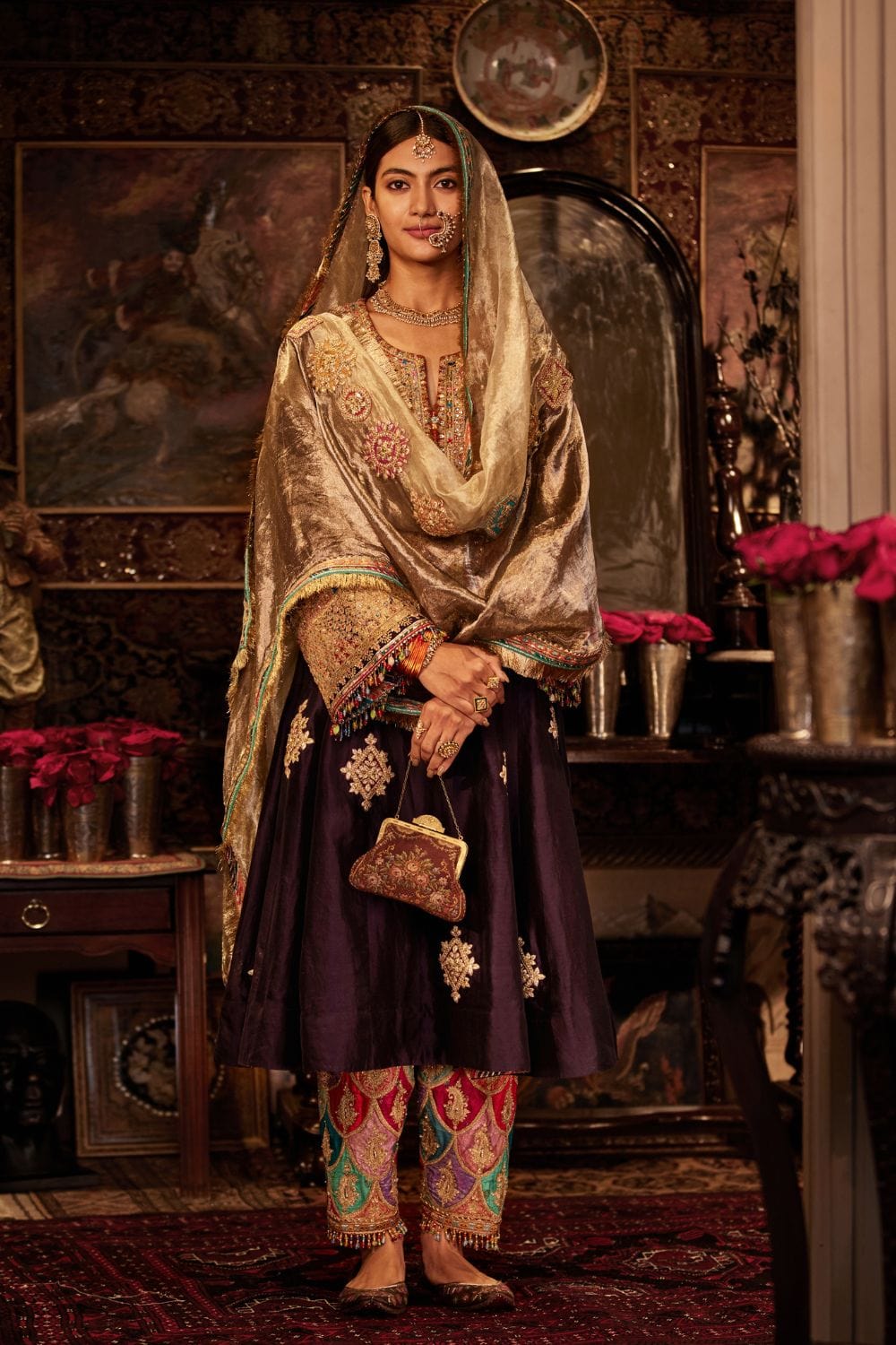 Purple kalidar set