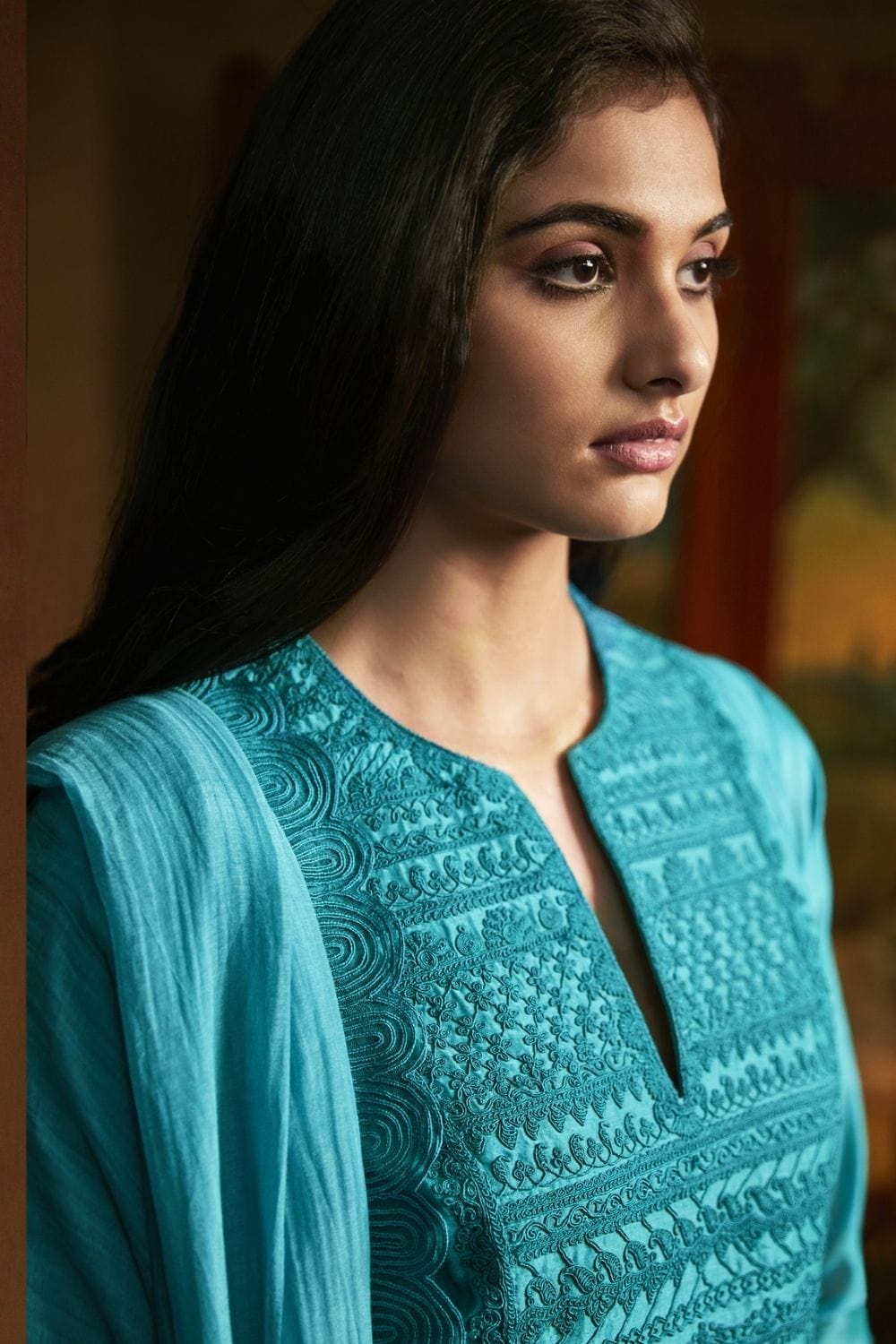 Blue Kalidar Salwar Set