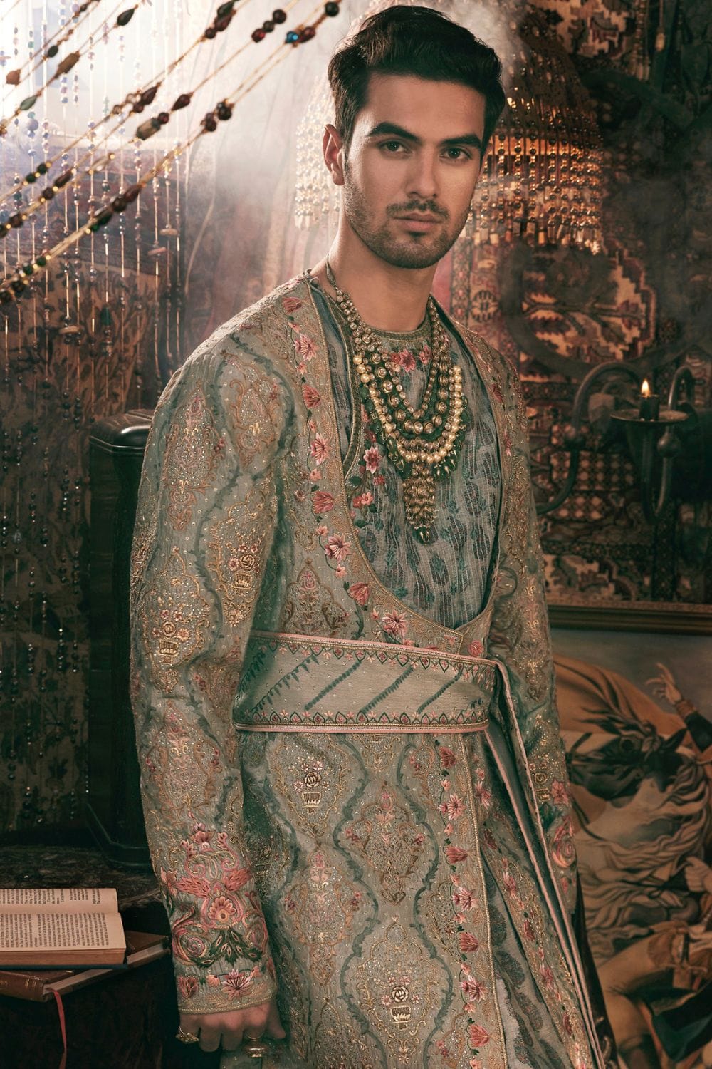 Teal Blue Choga Set
