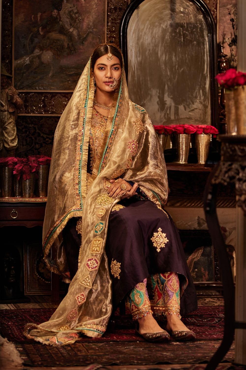 Purple kalidar set