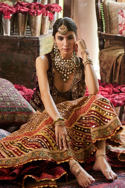 Cinnamon Lehenga set