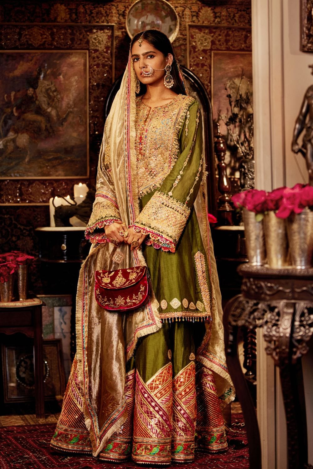 Green Sharara Set Rimple & Harpreet Green Sharara Set Rimple & Harpreet