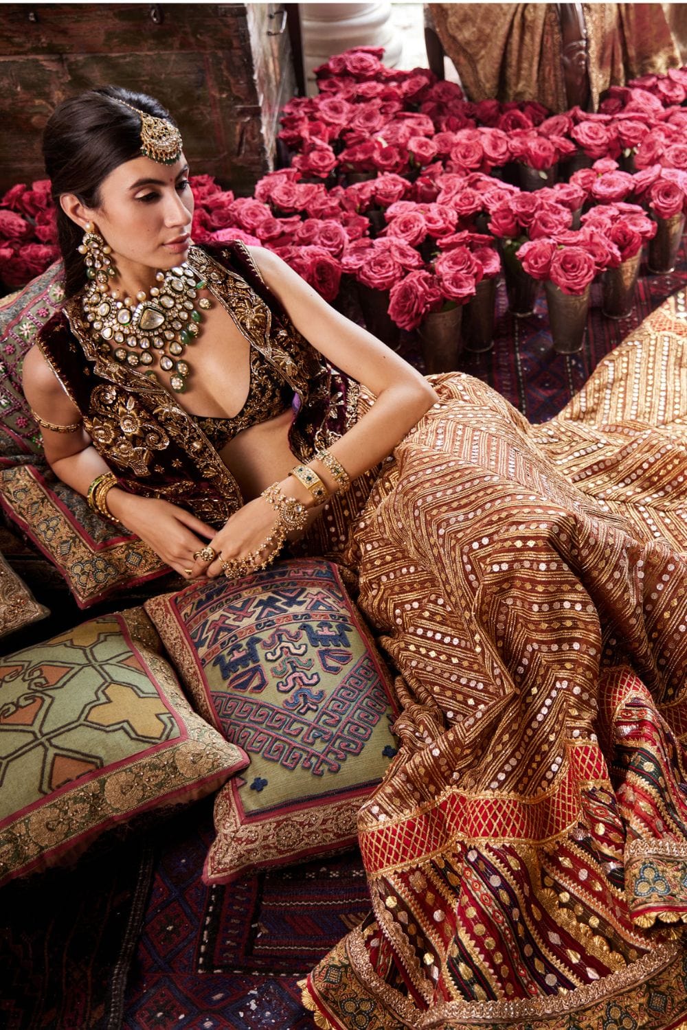 Cinnamon Lehenga set