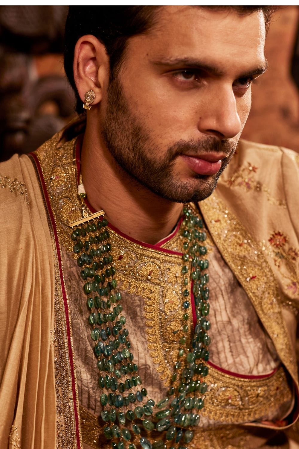 Pale Gold Choga Set