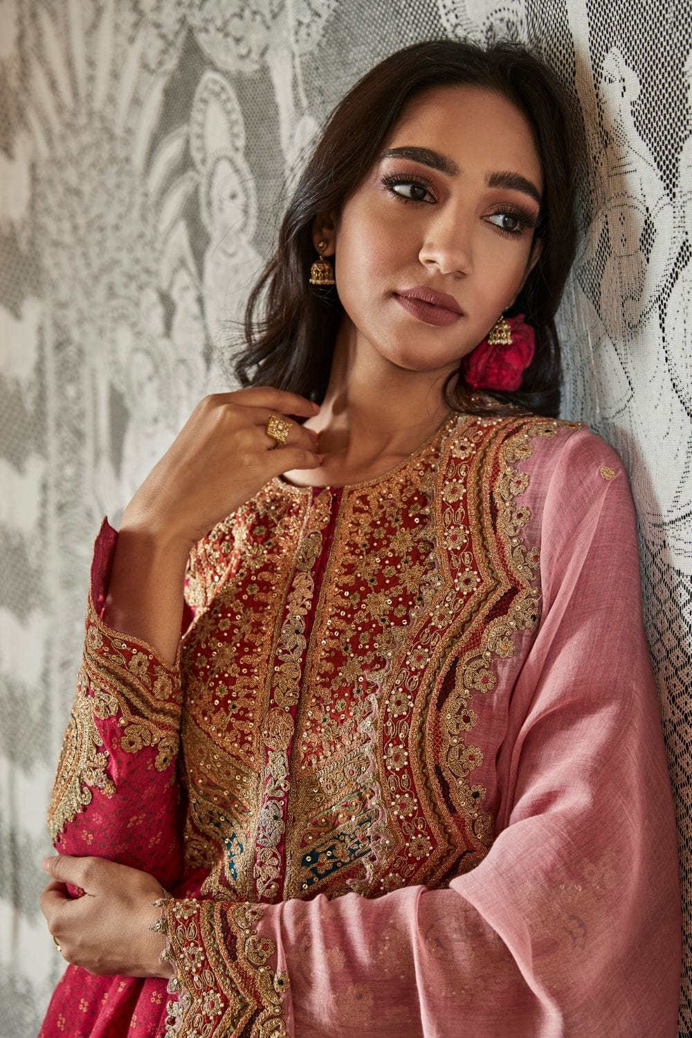 Rani Pink kalidar sharara set