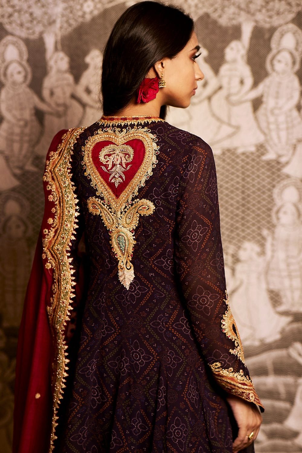 Purple kalidar sharara set