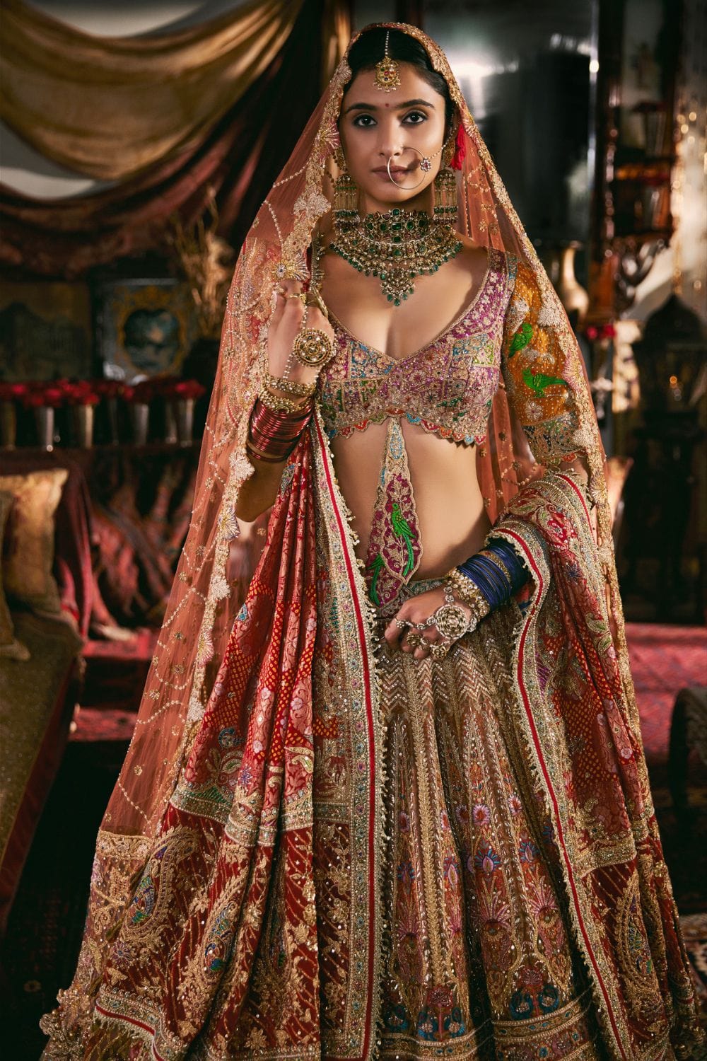 Multi Colour Lehenga set