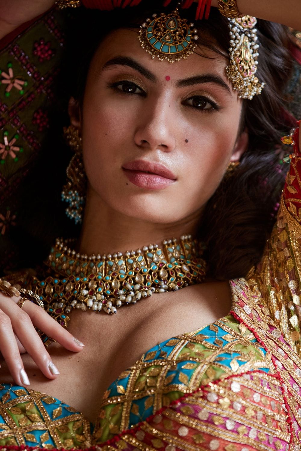 Deep red Lehenga set
