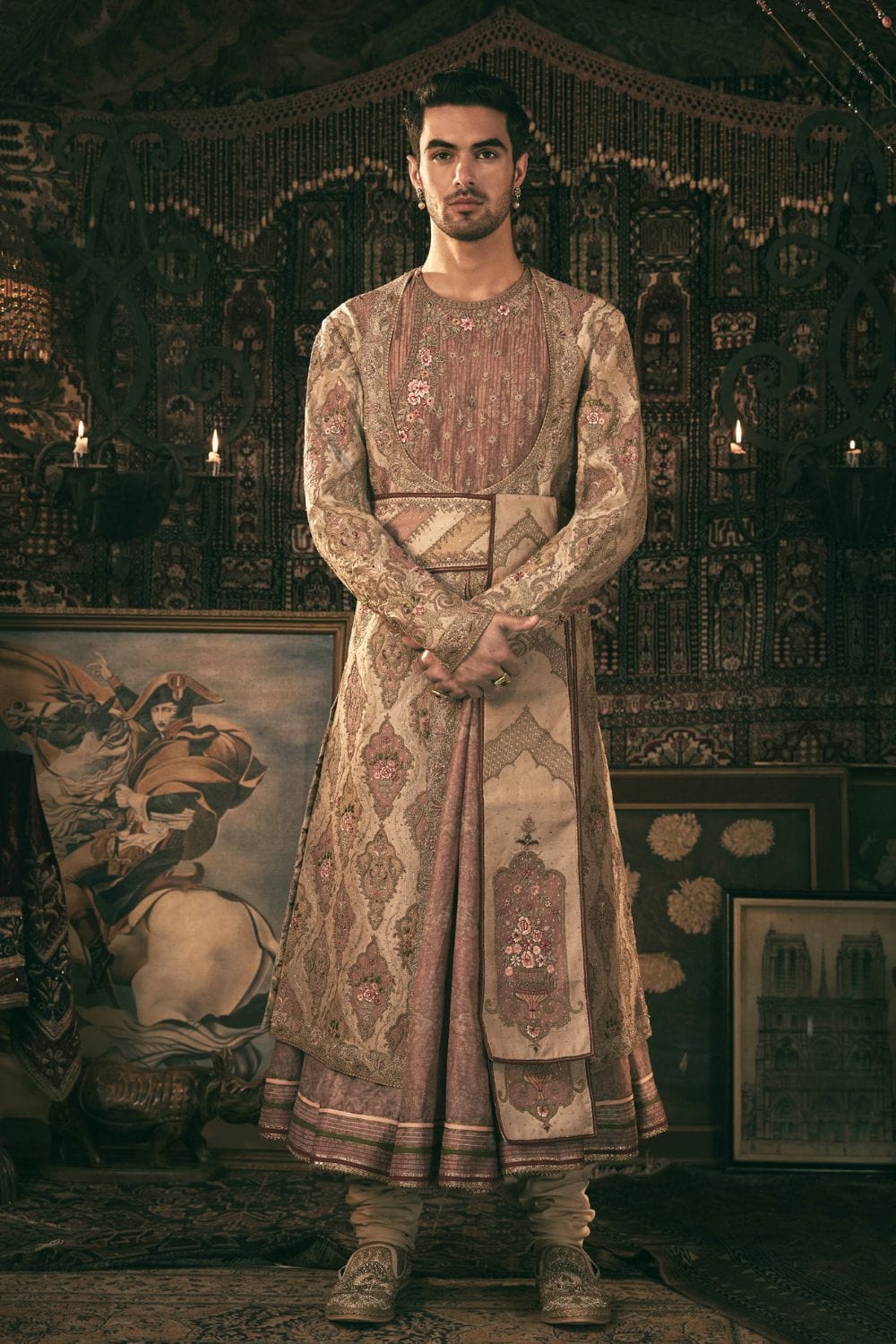 Ivory Silk Choga Set