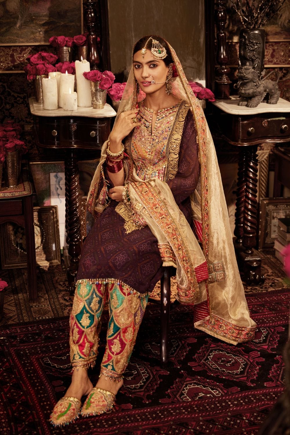Purple kurta set