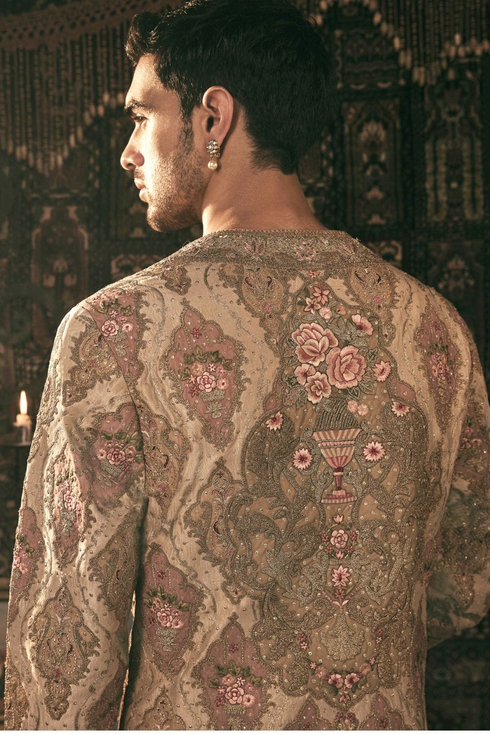 Ivory Silk Choga Set