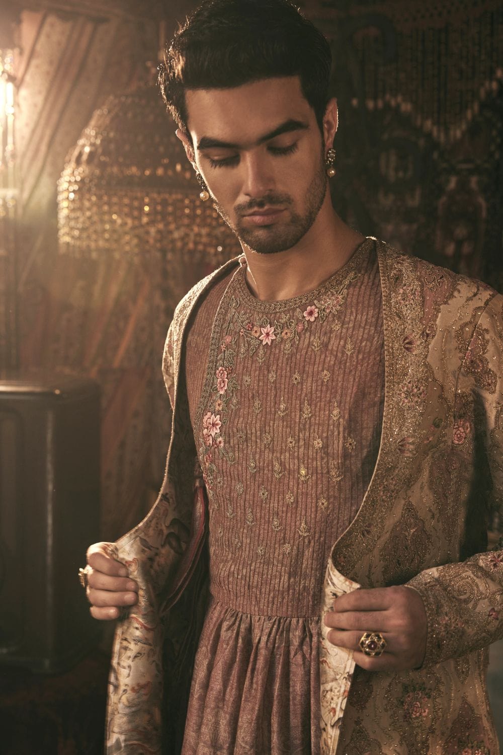 Ivory Silk Choga Set