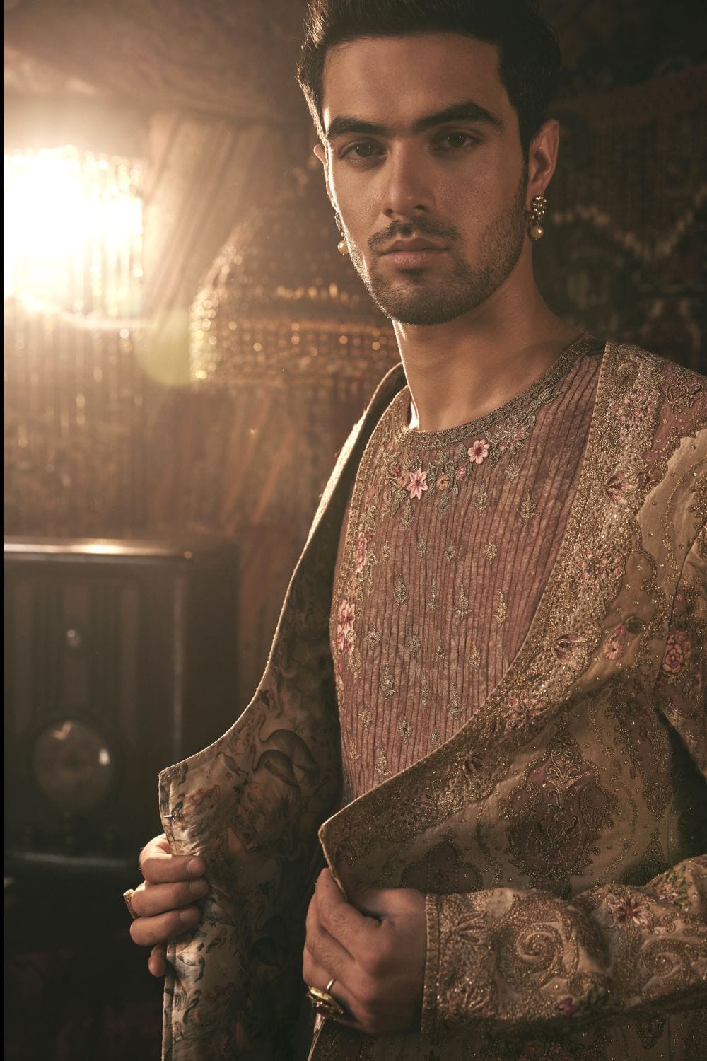 Ivory Silk Choga Set