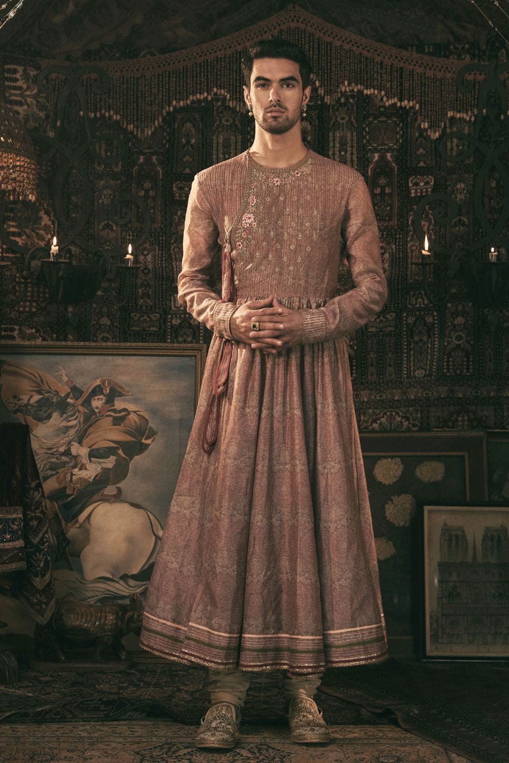 Ivory Silk Choga Set