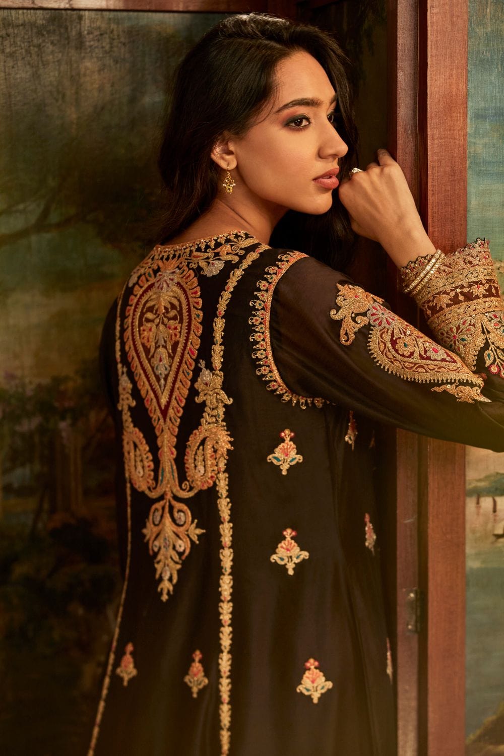 Black kurta and pants set