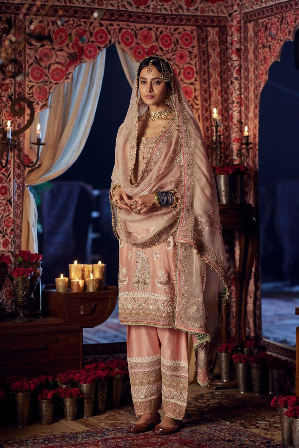 Peach Pink Kurta Set