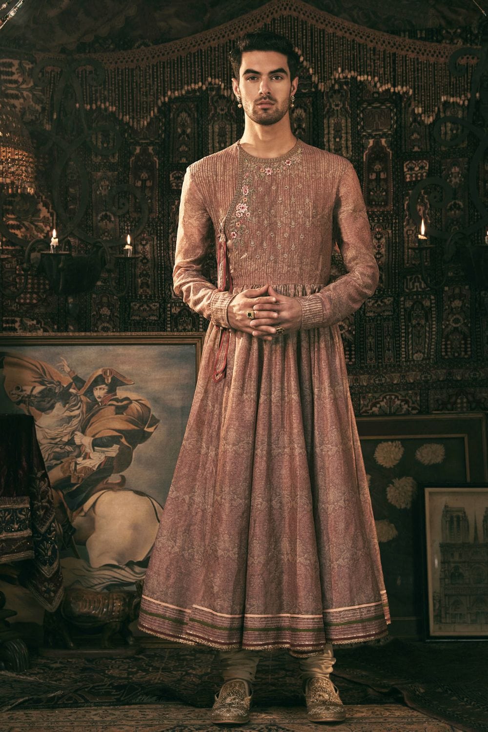 Ivory Silk Choga Set