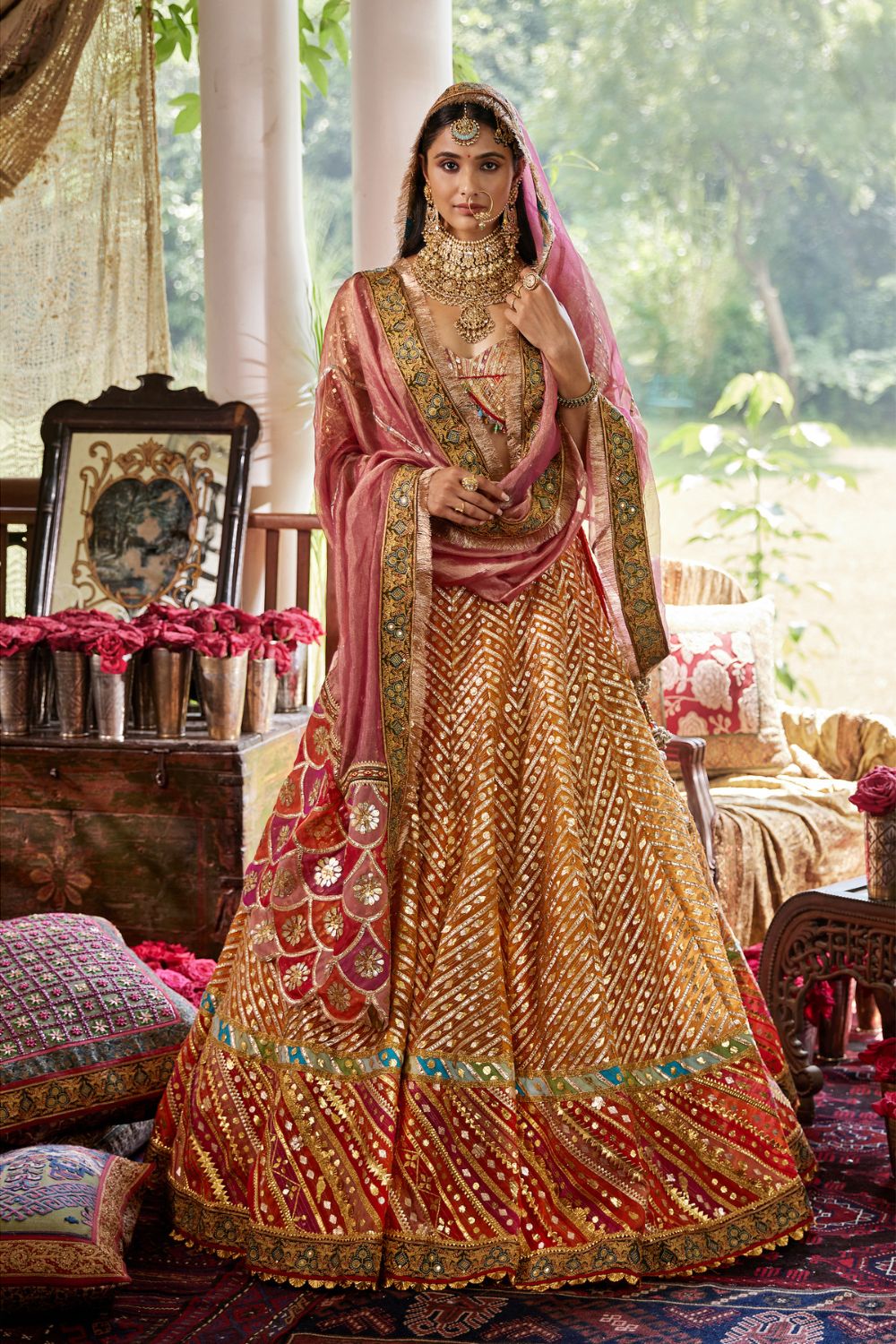 Yellow online dulhan lehenga