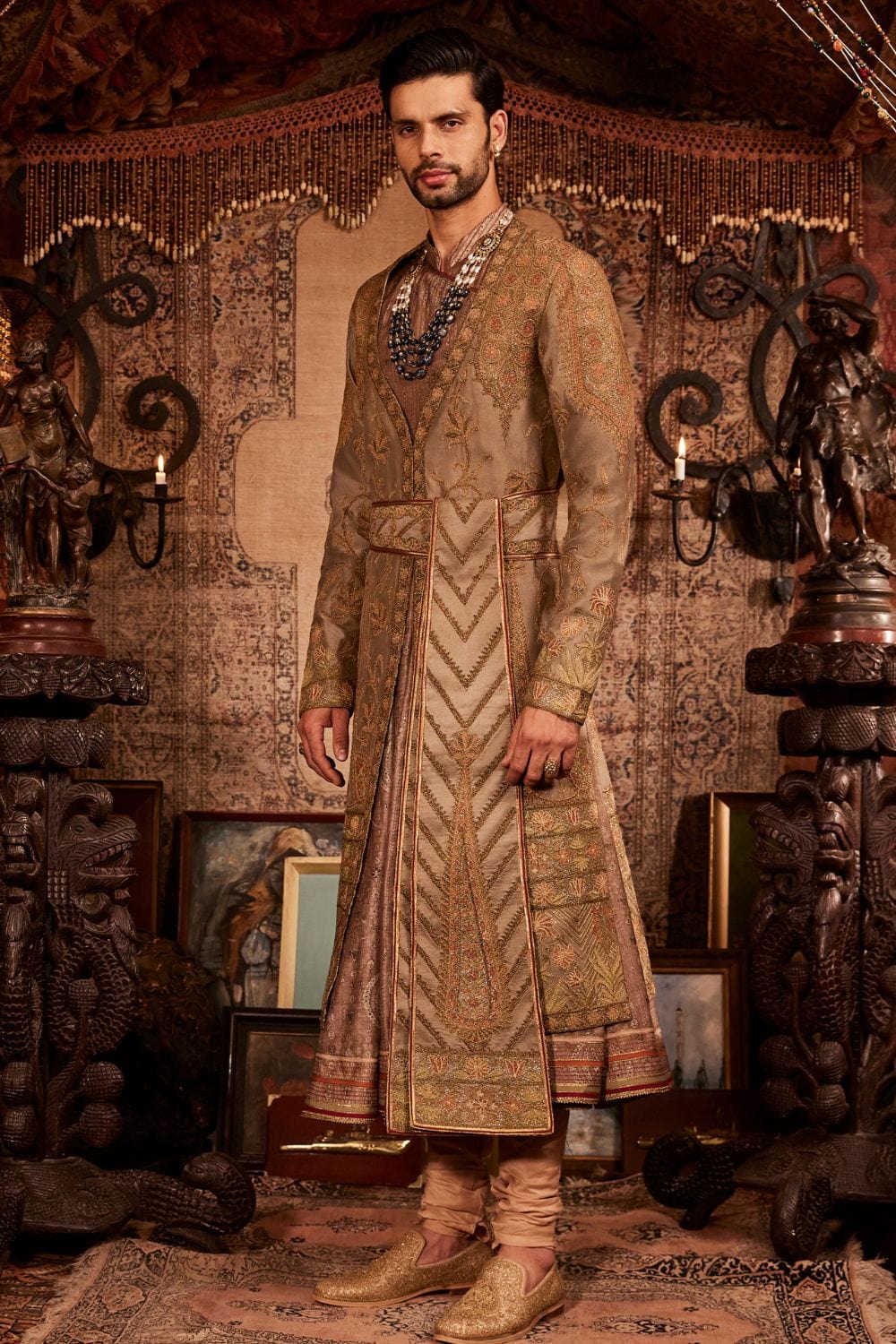 Pale Olive Choga Set
