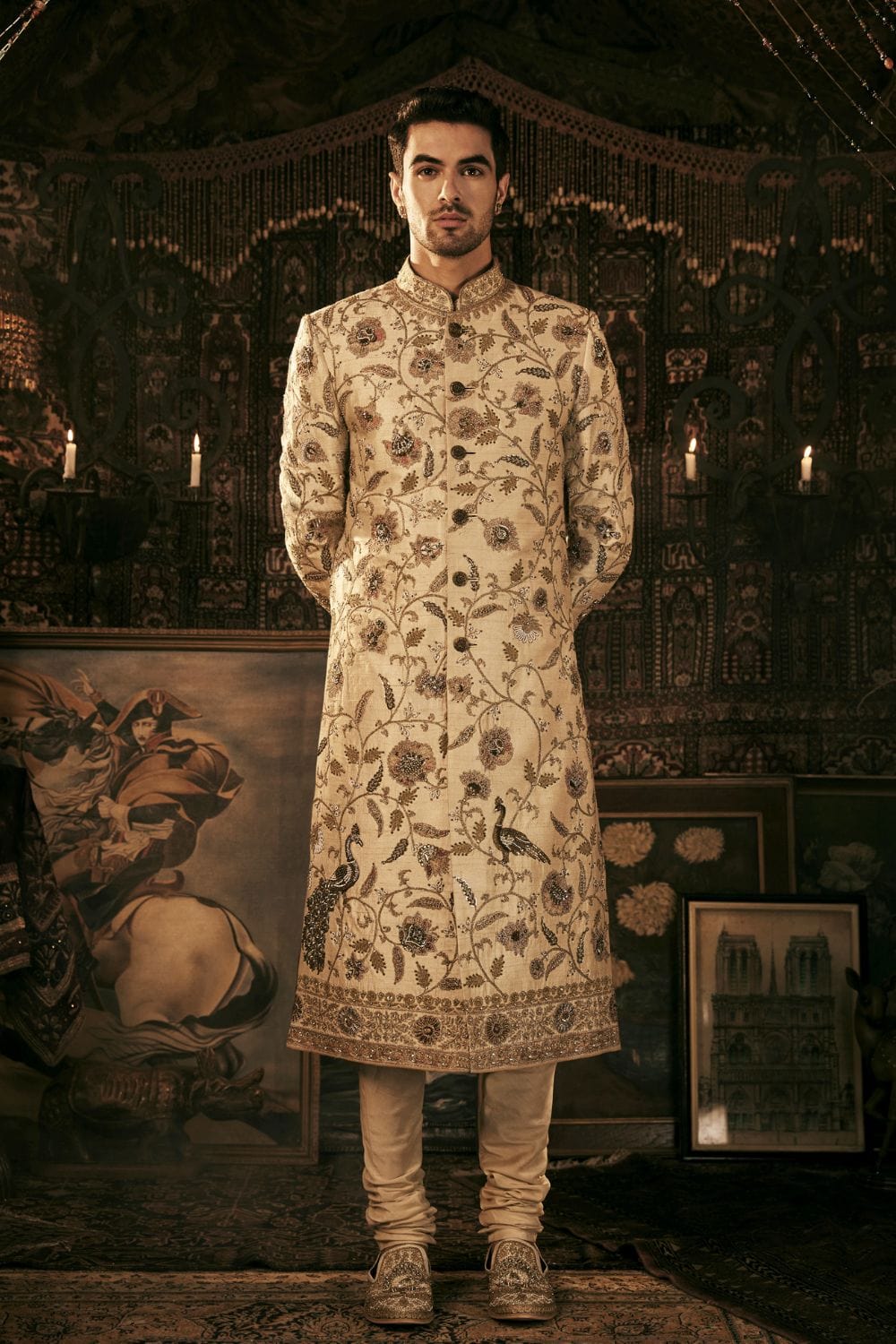 Ivory Sherwani Set
