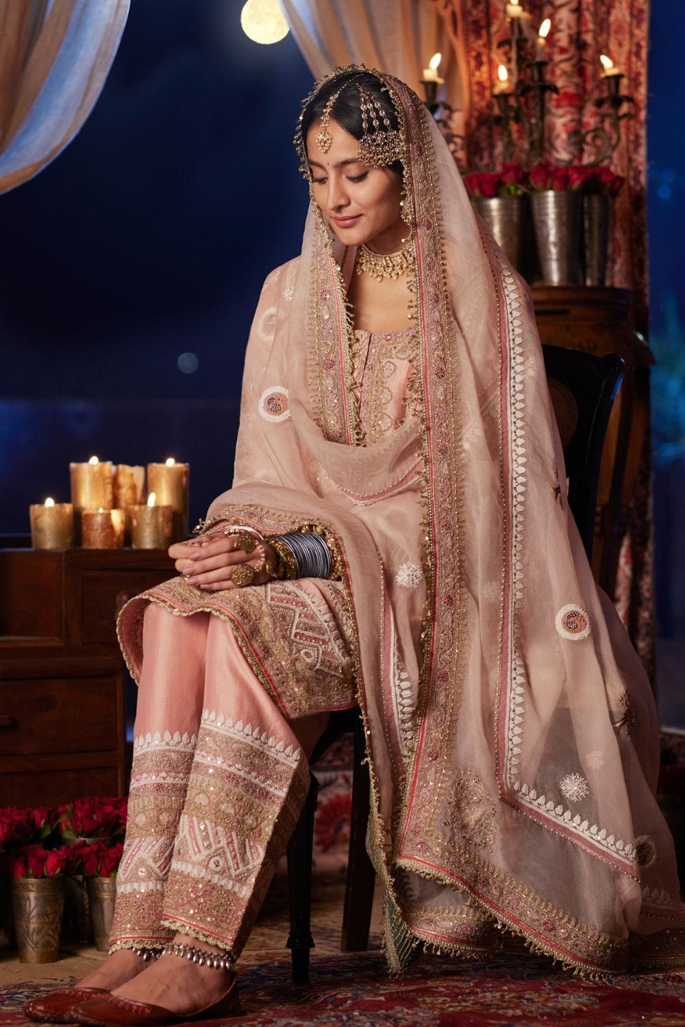 Peach Pink Kurta Set