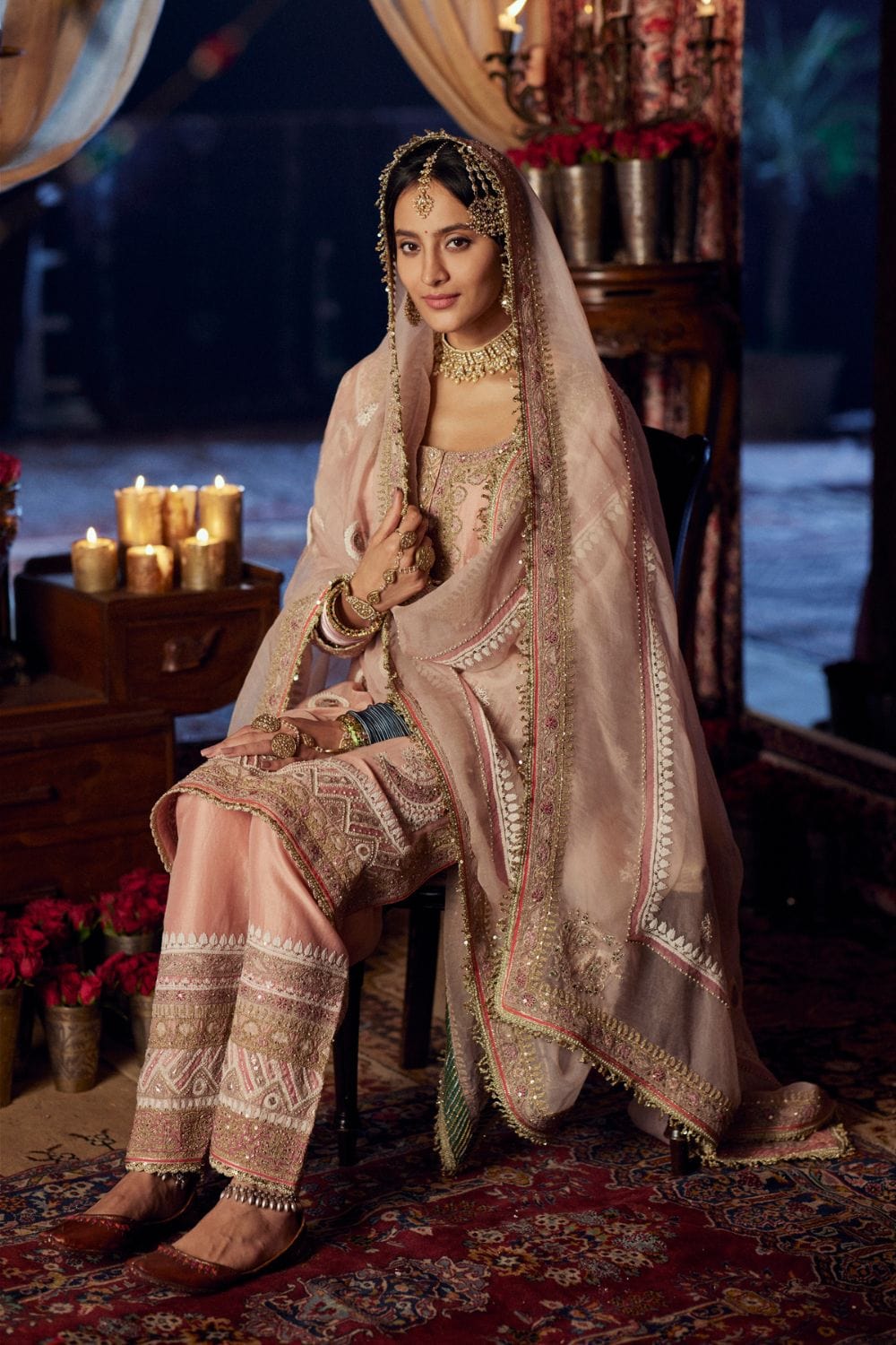 Peach Pink Kurta Set