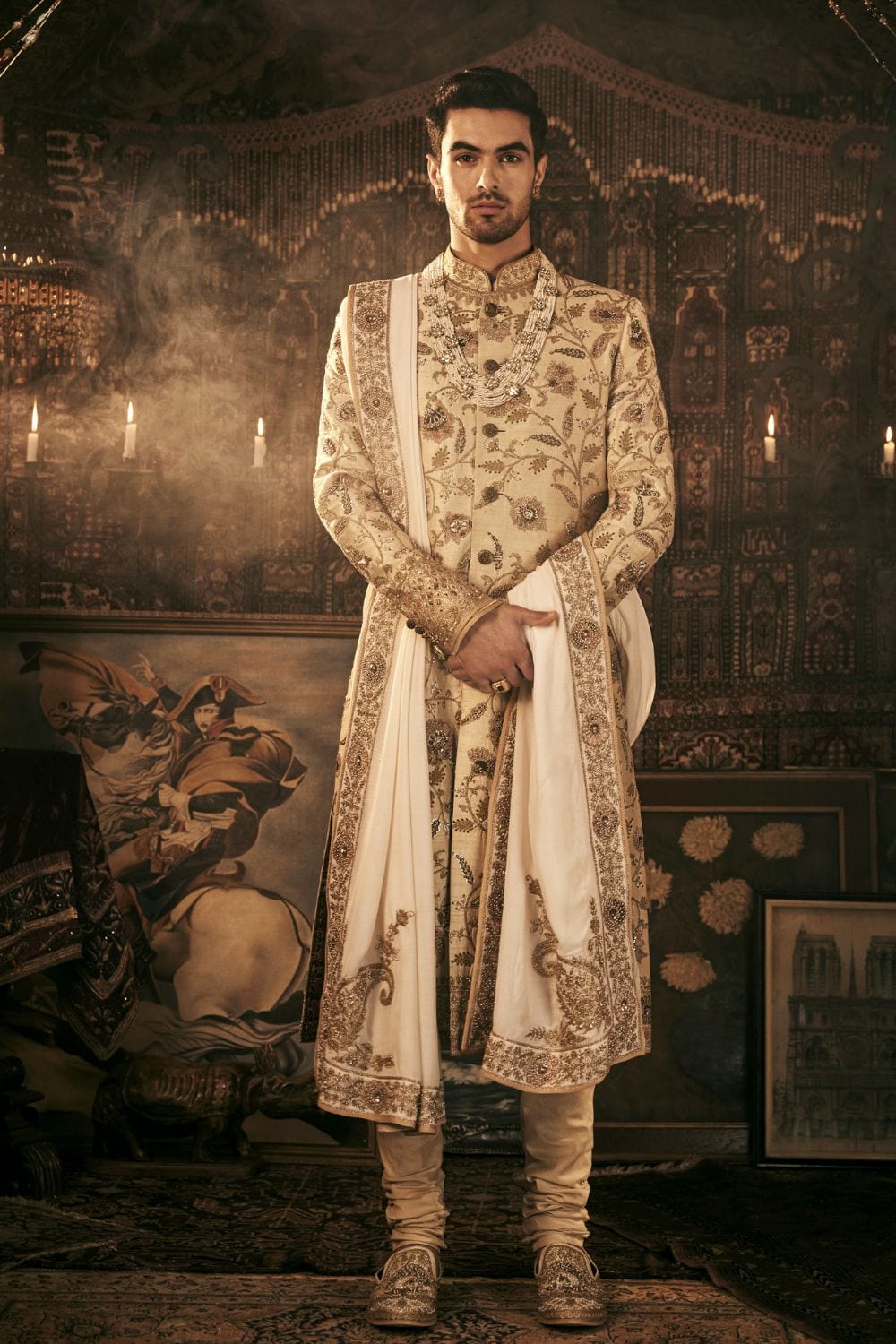 Ivory Sherwani Set