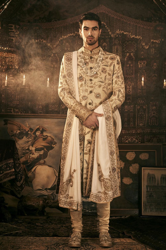Ivory Sherwani Set
