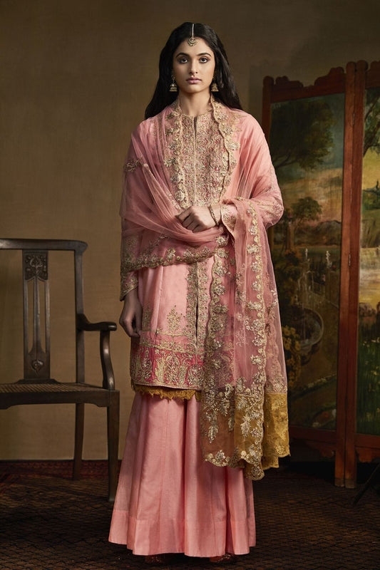 Pink Kurta and Sharara set