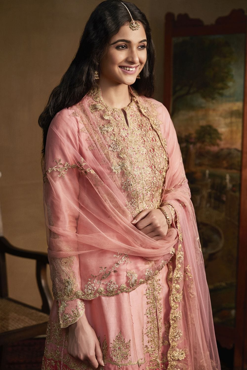 Pink Kurta and Sharara set