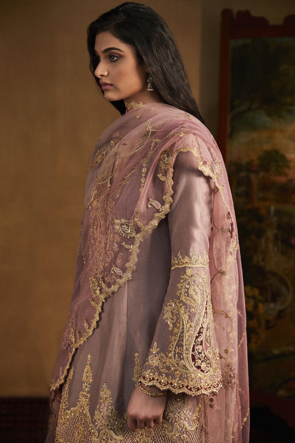 Lilac Kurta and Sharara Set